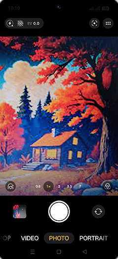 Step 3: Tap on PORTRAIT.