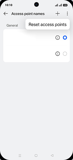 Step 7: Tap on Reset access points.