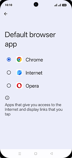 Step 6: Tap on desired Browser App.
