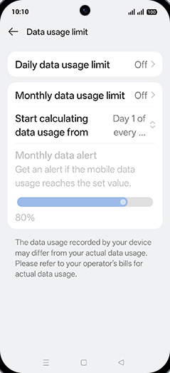 Step 8: Tap on Daily data usage limit.
