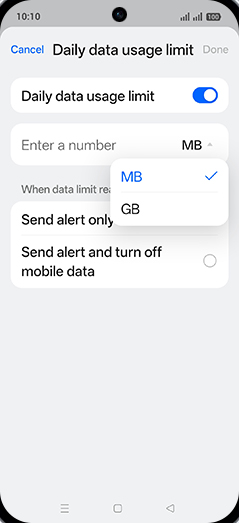 Step 11: Tap on desired Option.