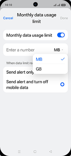 Step 17: Tap on desired Option.