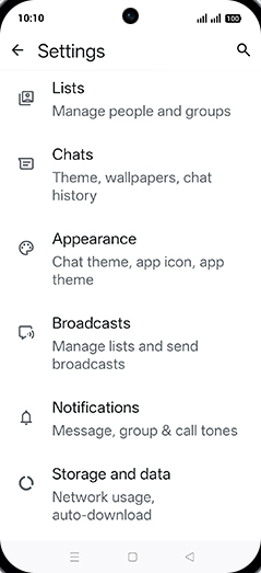 Step 5: Tap on Chats.